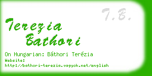 terezia bathori business card